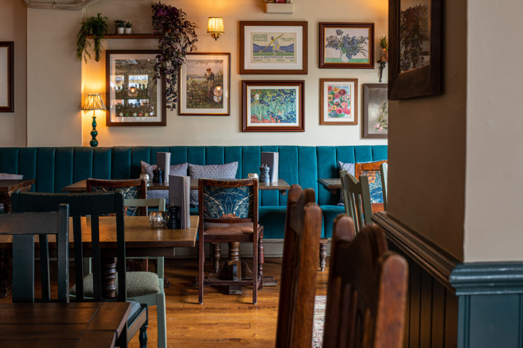 indoor seating at the gardeners